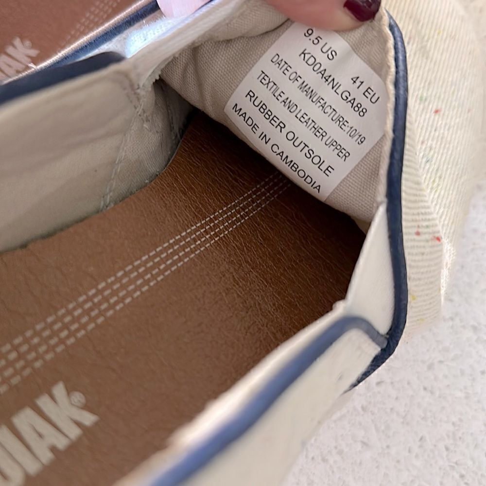 Kodiak Blairmore White Speckled Loafers Slip On 9.5 Leather Upper Walking Casual - Picture 9 of 14